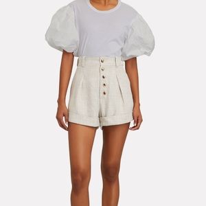 A.L.C Cassandra Taffeta Puff Sleeve T-Shirt Size M